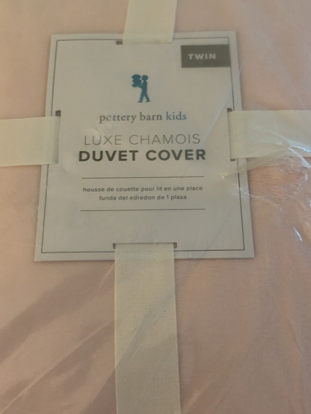 Pottery Barn Kids Luxe Chamois Duvet Cover & Sham – Blush Pink | Twin